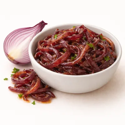 Ceapă roșie caramelizată